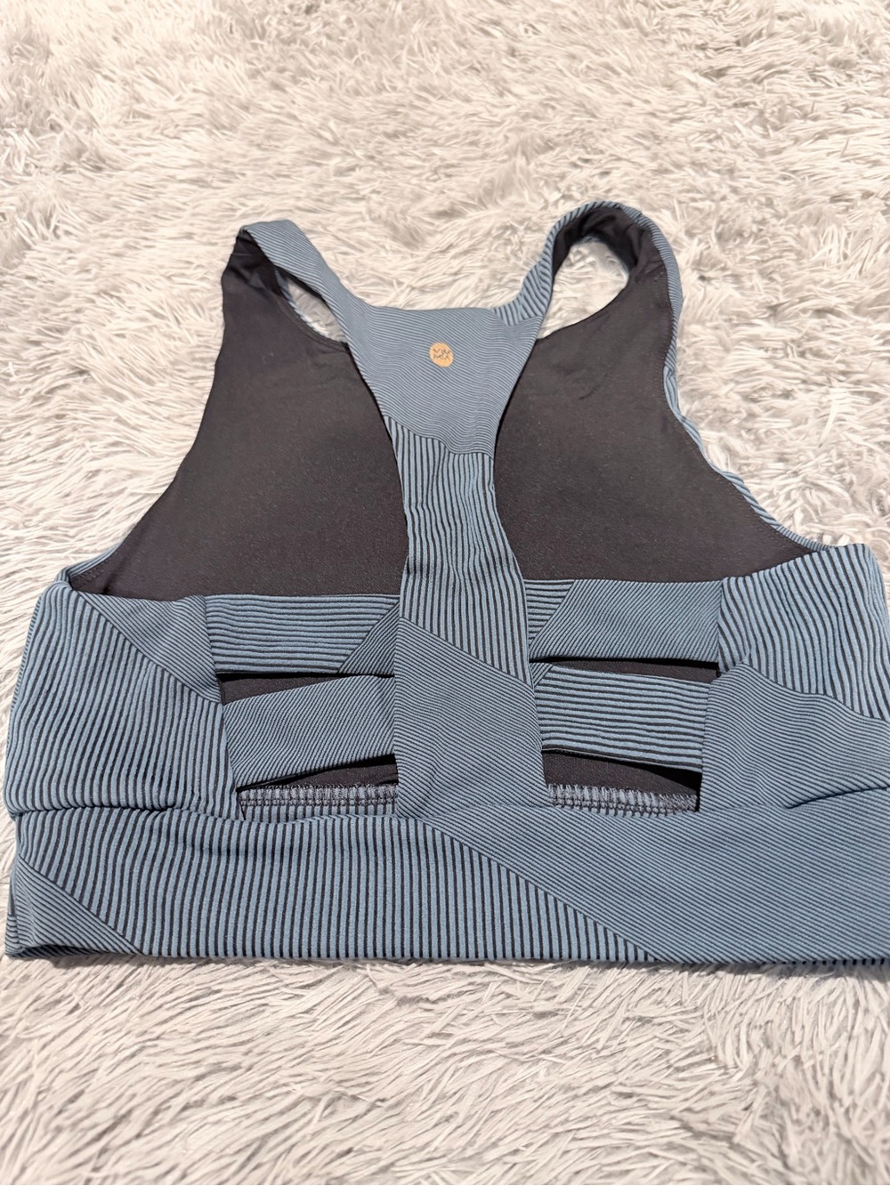 Splits59 Ribbed Racerback Sports Bra - Steel Blue - Picture 2 of 3